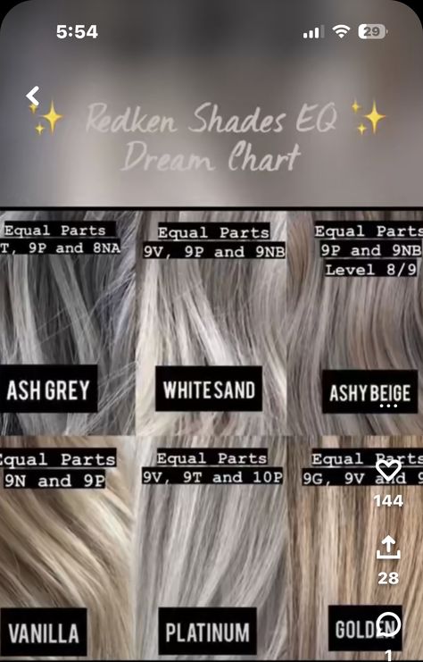 Gray Hair Formula Redken Shades, Redken Grey Coverage Formulas, Redken 8na Shades Eq, Ashy Blonde Shades Eq Formula, Ashy Blonde Formula, Ash Blonde Hair Formula, Grey Hair Formula Redken, Smokey Ash Blonde, Redken Shade