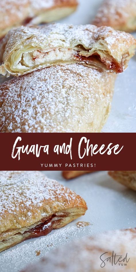 Cuban Deserts, Guava And Cheese Pastry, Fruit Empanadas, Guava Pastelitos, Cuban Pastries, Cuba Recipes, Crescent Danish, Pastelitos Recipe, Guava Pastries