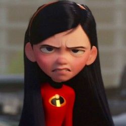 Violet, The Incredibles, Hair, Black