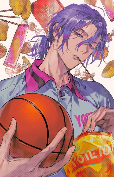 Atsushi Kuroko No Basket, Murasakibara Atsushi, Kuroko No Basket Characters, Slam Dunk Anime, Demon King Anime, Anime Guys Shirtless, Kuroko's Basketball, No Basket, Kuroko No Basket