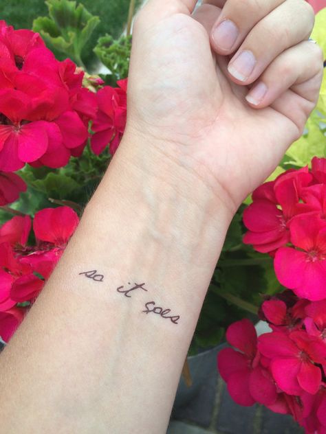 So It Goes, Inspirational Tattoo, Quote Tattoo, Temporary Tattoo, Fake Tattoo, Inspirational Gift, Motivational, Cute Tattoo, Set of 2 So It Goes Tattoo, Go Tattoo, Tattoo Quote, Inspirational Tattoo, Tattoo Temporary, Quote Tattoo, So It Goes, Body Modification, Tattoo Set