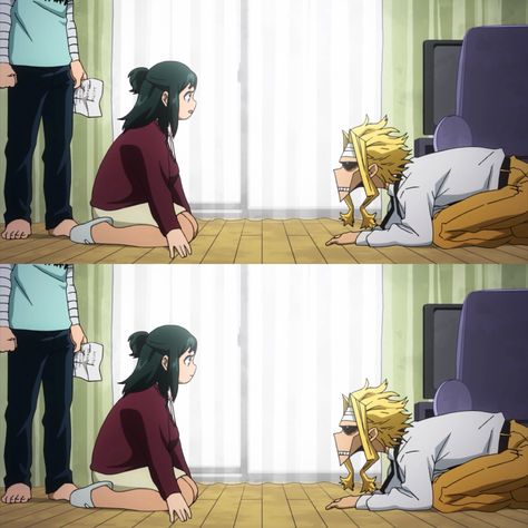 Inko X Toshinori, Midoriya X All Might, All Might X Inko Midoriya, Inko Mha, All Might X Inko, Midoriya Inko, Mha Screenshots, Inko Midoriya, Background Reference