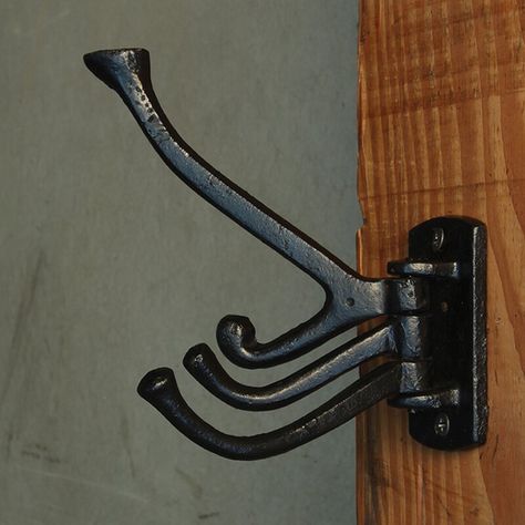 Forged Hooks, Decorative Coat Hooks, Rustic Wall Hooks, Hook Ideas, Cast Iron Coat Hooks, Mud Room Entry, Rustic Coat Rack, Cast Iron Hooks, Mudroom Laundry Room