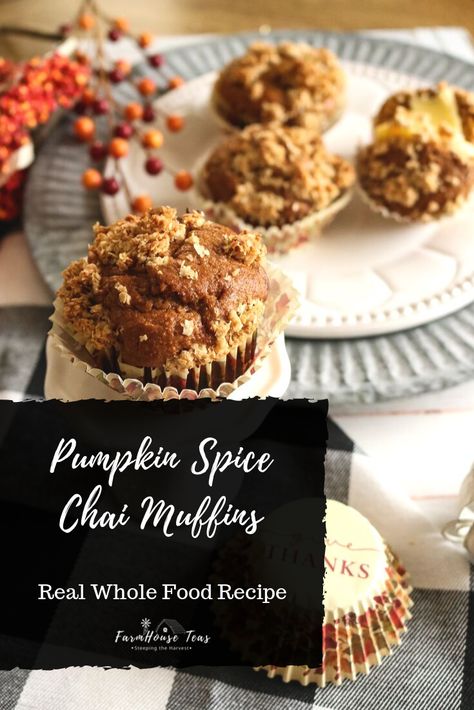 Chai Spice Pumpkin Bread, Chai Spiced Pumpkin Muffins, Chai Pumpkin Muffins, Pumpkin Chai Muffins, Prairie Homestead Recipes, Muffin Pumpkin, Chai Muffins, Cutest Cupcakes, Pumpkin Spice Chai