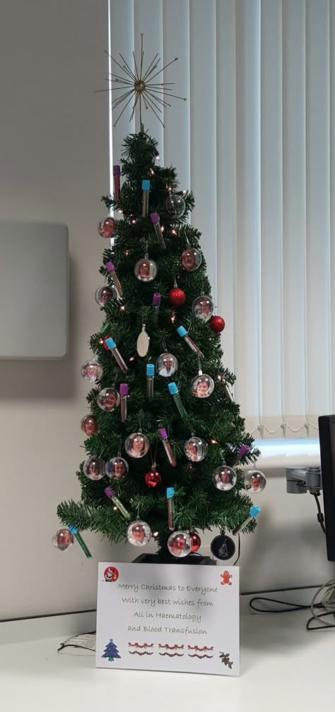 Haematology Christmas Tree Healthcare Christmas Tree Ideas, Nurse Themed Christmas Tree, Medical Theme Christmas Tree, Medical Office Christmas Tree, Medical Office Christmas Decor, Healthcare Christmas Tree, Labor And Delivery Christmas Tree, Medical Christmas Tree, Doctor Office Christmas Decorations