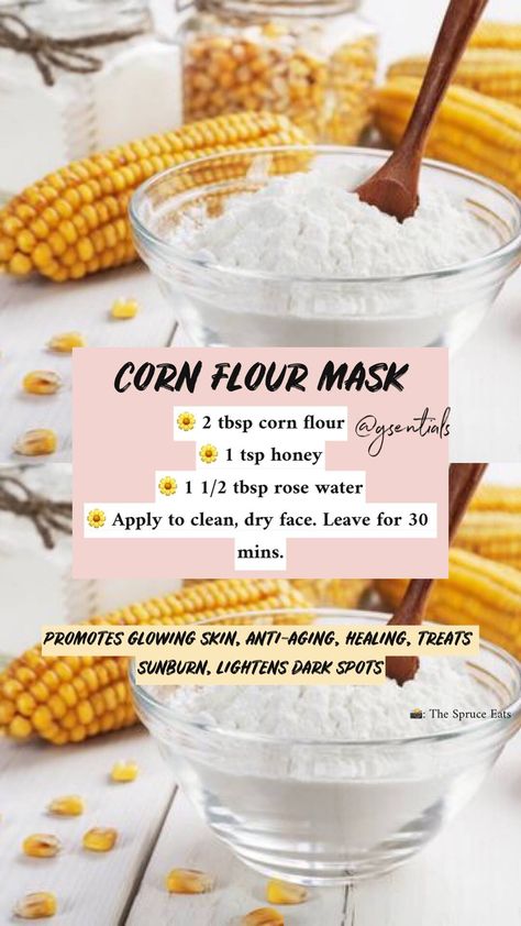 #skincare #cornflour #facemask #gsentials #trinidadandtobago Cornflour Face Mask, Flour Face Mask, Face Mask Beauty, Natural Face Pack, Wrinkles Remedies, Wrinkles Remedies Face, Tips For Glowing Skin, Shiny Makeup, Homemade Hair Treatments