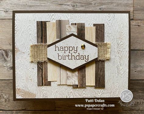 Masculine Cards Handmade, Stampin Up Birthday Cards, Greeting Card Inspiration, Masculine Birthday Cards, Birthday Cards For Men, Sketch Challenge, Stamping Up Cards, Male Cards, Masculine Cards