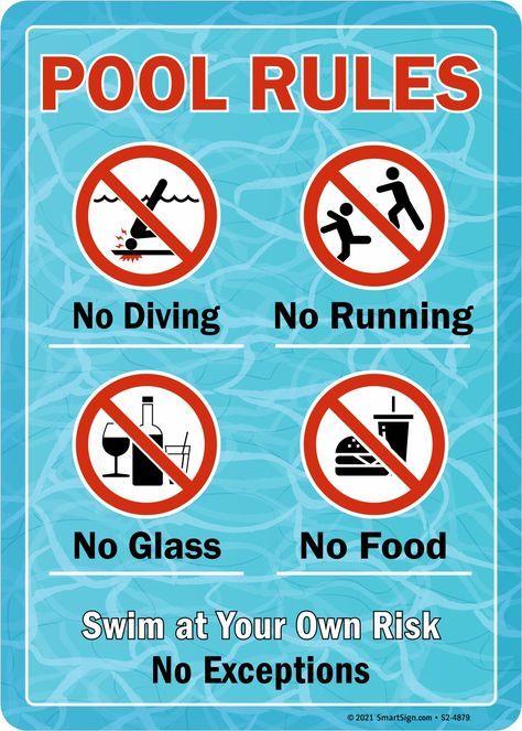 Don't want your guest to enter with their burgers and glass of wine inside your pool? This Swimming Pool Rules Sign comes to your rescue. The sign also prohibits diving in the water and running around the pool area. Swimming Pool Rules, Pool Rules Sign, Pool Rules, Pool Safety, Decor Hanging, Pool Area, Restaurant Decor, Swimming Pool, Diving