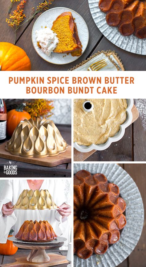 Bourbon Bundt Cake, Brown Butter Bourbon, Butter Bourbon, Bourbon Cake, Spiced Cake, Sweet Bourbon, Bourbon Glaze, Alcoholic Desserts, Holiday Pies