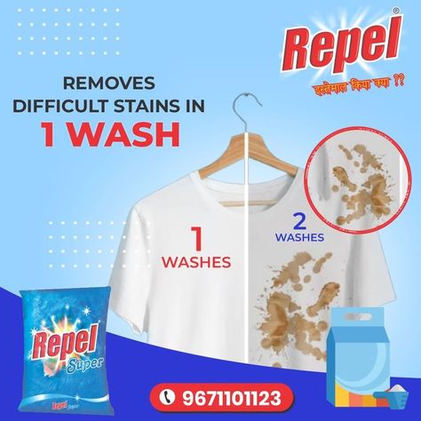 Remove difficult stains in 1 wash. 10X Power detergent powder💫 We also looking out for Distributors across Himachal Pradesh, Jammu, Srinagar Why we us 1. A strong backup with a brilliant marketing strategy. 2. And advertisement campaign on Social Media platforms make your effort easier. Contact us +919671101123 . . . . #easywash #bestdetergentpowder #repel #detergent #Laundry #stainremoval #cleaning #bestcleaning #stainless #nirma #stainfreeclothes Detergent Ads, Laundry Marketing, Detergent Powder, Detergent Laundry, Srinagar, Social Ads, Himachal Pradesh, Stain Remover, Free Clothes