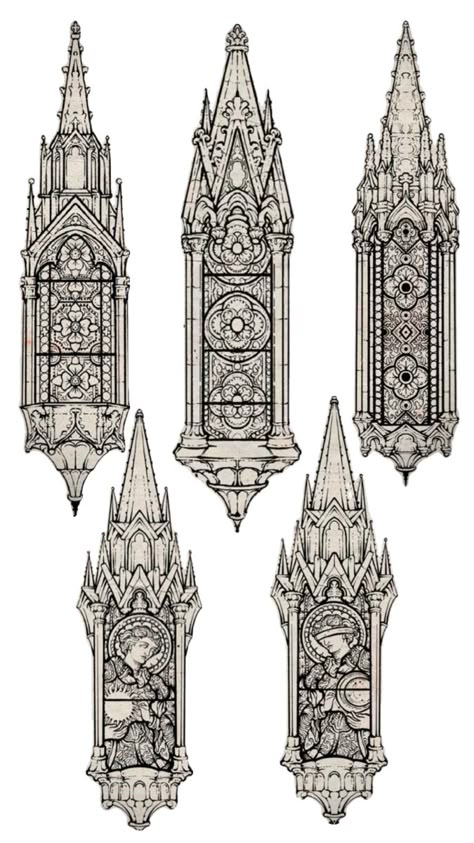 Gothic Windows Architecture, Goth Architecture Tattoo, Gothic Architecture Drawing Easy, Gothic Cathedral Drawing, Gothic Church Drawing, Gothic Church Tattoo, Church Tattoo Design, Gothic Ornament Tattoo, Architectural Tattoo