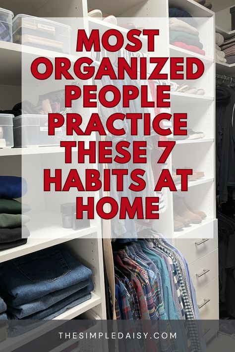 Organized closet Organizational Tips For Home, How To Stay Organized At Home, Clean And Organized Home, Storage Hacks Diy, Happy Homemaking, Organizational Tips, Store Hacks, Dollar Store Hacks, Cleaning Motivation