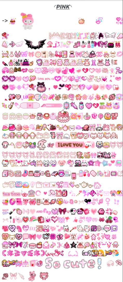 Pink Emojis Discord, Cutecore Stickers Png, Favicons Pixel, Pixel Emojis Discord, Cute Pink Gif, Discord Emojis Cute, Emoji Website, Pixel Art Heart, Art Inspo Digital