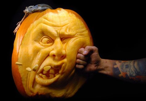 Punching Pumpkin pumpkin halloween pumpkins halloween pictures happy halloween halloween images halloween art pumpkin art Ray Villafane, 3d Pumpkin Carving, Awesome Pumpkin Carvings, Pumpkin Cravings, Pumpkin Carver, Creative Pumpkin Carving, Amazing Pumpkin Carving, Pumpkin Carving Designs, Carved Pumpkins