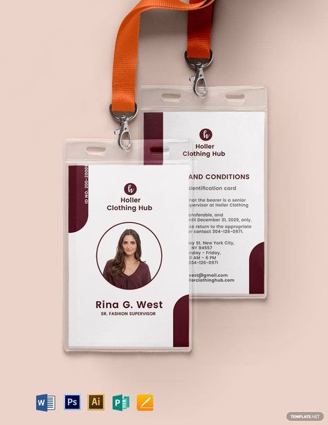 Printable Office ID Card Template National Identity Card, Id Template, Id Card Design, Identity Card Design, Employee Id Card, Make Business Cards, Company Id, Name Card Design, Card Templates Printable