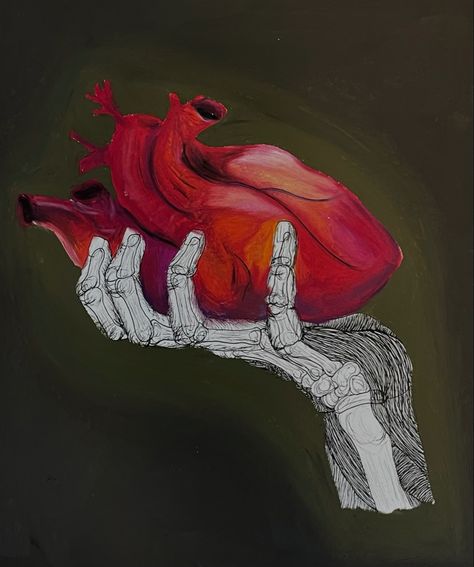 #Artfinal #oilpastel #aesthetic #art #human #anatomy #art #penlinework #realisticheartdrawing #bonestructure #drawing #APartthesis Atomically Accurate Heart, Human Heart Drawing Aesthetic, Human Heart Art Aesthetic, Human Heart Aesthetic, Realistic Heart Painting, Human Heart Painting, Art Human Anatomy, Human Heart Art, Human Heart Drawing