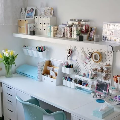 The 44 Best Craft Room Ideas - Home and Design - Next Luxury Craft Room Lighting, Clever Organization, Craftroom Ideas, Wardrobe Storage Cabinet, Ikea Craft Room, Small Craft Rooms, Ikea Crafts, Sewing Room Storage, Craft Shed