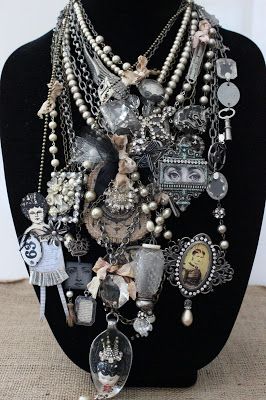 Artful Play: Selling Necklaces on Etsy! Beaded Jewelry Designs Ideas, Shrink Plastic Jewelry, Found Object Jewelry, Shrink Art, Junk Jewelry, Vintage Jewelry Crafts, Shrinky Dink, Soldering Jewelry, Vintage Jewelry Art