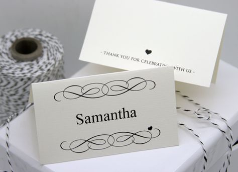 FREE DIY Printable Place Card Template and Tutorial - Polka Dot Bride Free Printable Table Seating Cards, Table Name Cards Printable Free, Table Name Cards Template Free Printable, Place Cards Cricut, Dinner Name Place Cards, Free Printable Place Cards, Diy Wedding Place Cards, Printable Place Cards Templates, Place Cards Diy