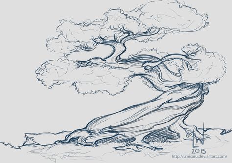 Bonsai sketch for practice. Sketched using a reference. Bonsai Tree Tattoo, Bonsai Tree Tattoos, Trees Drawing, World Tree, Pine Tree Tattoo, Japanese Tree, Tree Tattoo Designs, Tree Sketches, Tree Of Life Tattoo