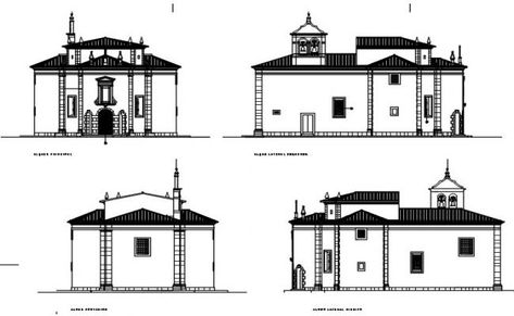 Plan and elevation of the chapel. Plan And Elevation, Small Chapel, Side Elevation, Building Elevation, Detailed Plans, Terms And Conditions, Floor Plan, House Plans, Floor Plans