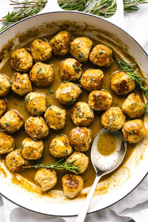 Maple Mustard Sauce, Turkey Meatballs Healthy, Meatballs And Gravy, Turkey Meatball, Turkey Meatball Recipe, Meatball Sauce, Maple Mustard, Meatball Recipes Easy, Healthy Turkey