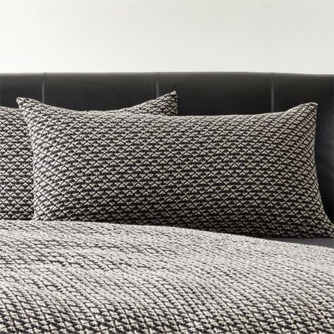 Black and grey bedding