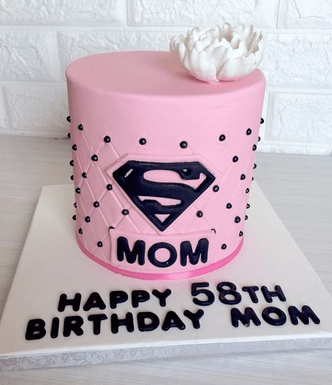 Super Mama Cake, Supermom Cake, Mum Birthday Cake, Supermom Cake Design, Birthday Cake For Mum, Mother Birthday Cake, Happy Birthday Mommy, Cake Design Images, Birthday Cake For Mom