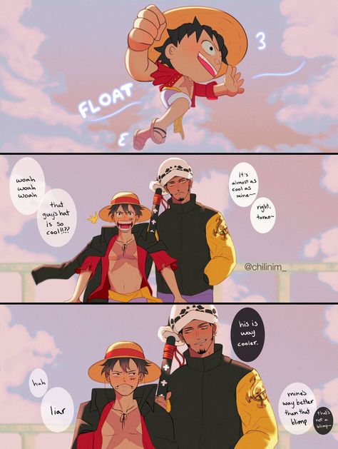 @chilinim_ on Twitter
#OnePiece #TrafalgarLaw #MonkeyDLuffy #Luffy #Lulaw Luffy And Law, Law Luffy, One Piece Bounties, One Piece World, Amazing Spiderman Movie, One Piece Cartoon, One Piece Meme, One Piece Ship, One Piece Funny