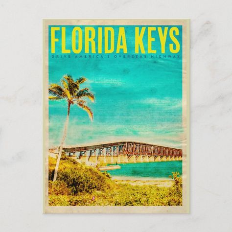 Key West Vintage, Florida Keys Travel, Travel Key West, Vintage Postcards Travel, Penn Station, Miami Travel, Travel Trailer Remodel, Florida Style, Travel Postcard