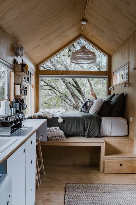 Check Out This Gorgeous Hidden Cabin Only 1.5hrs South Of Perth - Perth Is OK! Scandinavian Loft, Tiny House Interior Design, Container Houses, Tiny House Inspiration, Tiny Cabins, Casa Container, Tiny Cabin, Tiny House Decor, Tiny House Interior