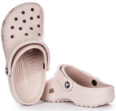 Crocs Light Pink, Pink Non-slip Flat Clogs, Pink Flat Non-slip Clogs, Pink Fuzzy Crocs, Pink Non-slip Synthetic Clogs, Mens Boots Casual, Crocs Classic Clogs, Shoe Wishlist, Light Pink Color