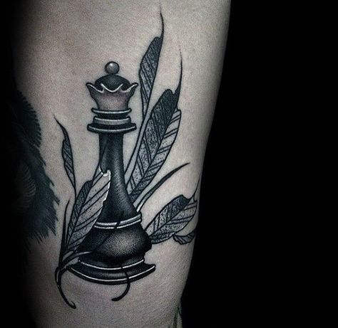 Gentleman With Feathers And King Chess Piece Tattoo On Rib Cage Side Of Body King Chess Piece Tattoo, Bishop Tattoo, Chess Piece Tattoo, Chess Tattoo, 9 Tattoo, King Chess Piece, King Chess, Homemade Tattoos, Queen Chess Piece