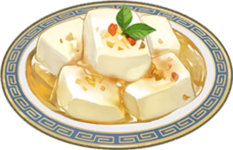 Tofu Food, Almond Tofu, Eat My, Ground Almonds, Food Illustration, Tofu Recipes, Almond Recipes, Food Illustrations, Wonton Soup