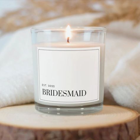 If you're looking to DIY some proposal gifts for your bridesmaids, you've found the right place!

This purchase includes square 2x2 or 3x3 inch labels to place onto candles (or wherever you want!) for your bridesmaids, maid/matron of honor(s), and flower girl(s). Size and quantity can be chosen when purchasing.

These labels will be shipped to you in 1-3 business days. Feel free to message with any questions or concerns! Soy Candle Business, Bridesmaid Candle Gift, Bridesmaid Candles, Bridesmaid Proposal Candle, Proposal Candles, Bridesmaid Candle, Bridesmaid Boxes, Candle Label, Wedding Party Gifts