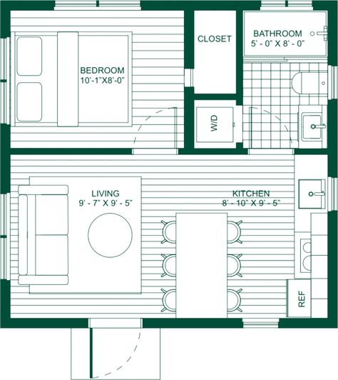 Garage Conversion Studio Apartment, Garage To Guest House Conversion, 2 Car Garage Adu Conversion, Garage Conversion Apartment Floor Plans, Garage To House Conversion, 20x20 Garage Conversion, Garage To Room Conversion Ideas, Garage Conversion Ideas Before And After, 20x20 House Plans