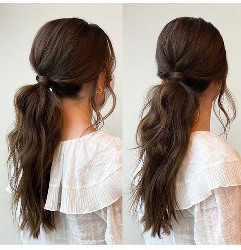 Ponytail Bridal Hair, Bridesmaid Ponytail, Wedding Ponytail Hairstyles, Bridal Ponytail, Bridesmaid Hair Ponytail, Bridesmaid Hair Inspo, Wedding Ponytail, Low Ponytail Hairstyles, Bridemaids Hairstyles