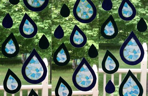 Tissue Paper Stained Glass Raindrops » Wee Folk Art Valentines Art For Kids, Art For Toddlers, Wee Folk Art, Tissue Paper Art, Paper Art Projects, Winter Art Projects, Wee Folk, Easy Art Projects, Paper Quilling Designs