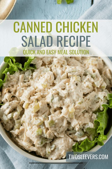 Chicken Salad With Dijon Mustard, Chicken Salad Sandwich With Canned Chicken, Chicken Salad Hawaiian Rolls, Canned Chicken Recipes Salad, W W Recipes, Chicken Salad Canned Chicken Easy, Chicken Salad From A Can, Best Canned Chicken Salad Recipe, Chicken Salad With Cream Cheese And Mayo