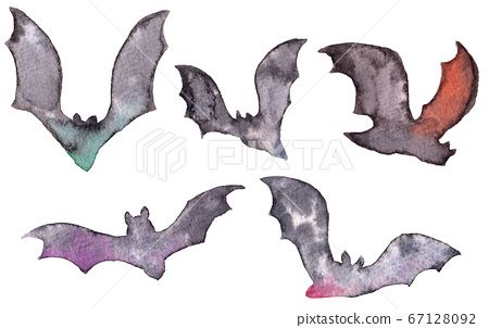 Watercolor _ bat silhouette _ Halloween material Bat Watercolor, Bat Silhouette, Money Images, Halloween Silhouettes, Stock Illustration, Watercolor Paintings, Bat, Vector Images, Royalty Free Stock Photos