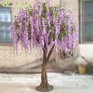 Wisteria Tree Wedding, Front Yard Gate, Backyard Entrance, Wisteria Painting, Artificial Flowers Arrangements, Blossom Tree Wedding, White Blossom Tree, Peach Blossom Tree, Wedding Artificial Flowers