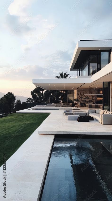 This stunning modern villa boasts an impressive infinity pool along with breathtakingly beautiful landscape views Modern Villa, Infinity Pool, Luxury Villa, Scenic Views, Modern Luxury, Beautiful Landscapes, Villa, Pool, Stock Photos