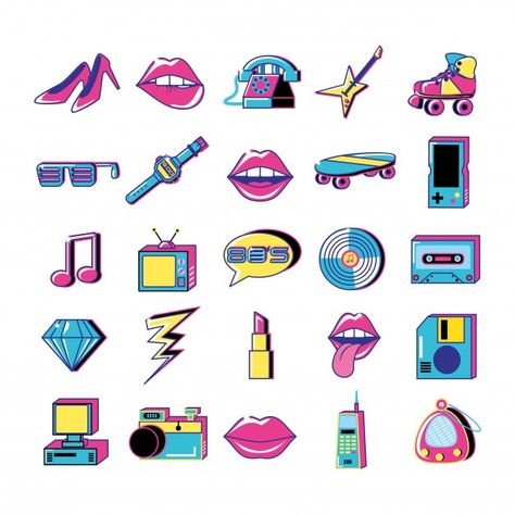 Retro Color Palette, Pop Art Fashion, Pop Illustration, Music Drawings, Colorful Paintings Acrylic, Pop Stickers, Music Illustration, Pop Art Illustration, Music Stickers