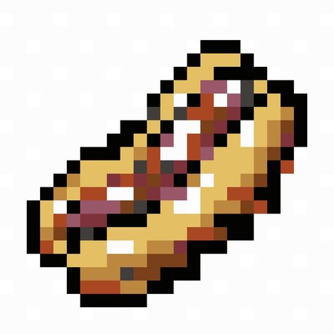 #cc0 Hot Dog Pixel Art, Dog Pixel Art, 8 Bits, Public Domain, Hot Dogs, Pixel Art, Art