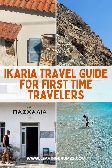 For the ultimate guide to ikaria food and life in the blue zone, check out this ikaria travel guide for insider tips and must do's! #ikariaisland #traveltoikaria #visitikaria Ikaria Blue Zone, Leptokaria Greece, Icaria Greece, Ikaria Greece, Ikaria Greece Food, Ikaria Greece Blue Zone, Greek Islands To Visit, Greek Vacation, Mykonos Greece