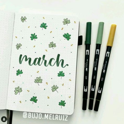 Journal Ideas Trackers, Bullet Journal Drawing Ideas, March Bullet Journal Ideas, Journal Drawing Ideas, Bullet Journal Cover Page Ideas, Bullet Journal Goals Page, Journal Cover Page Ideas, March Bullet Journal, Bullet Journal Month