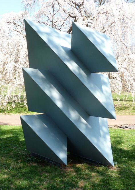 Triangle Sculpture, Morris Arboretum, Mural Inspiration, Paper Art Sculpture, University Of Pennsylvania, Geometry Pattern, North Park, Sculpture Installation, Diy Art Painting