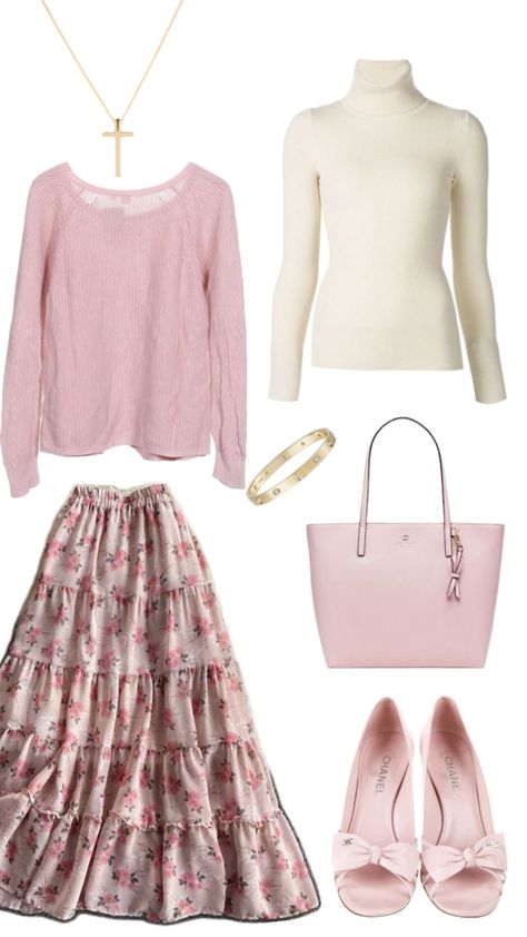 Modest outfit, christian, outfit, pink Modest Aesthetic Outfits, Christian Fashion Modesty, Christian Outfits Modesty, Christian Modest Outfits, Modest Christian Clothing, Modest Girly Outfits, Modest Outfit, Modesty Outfits, Cute Modest Outfits