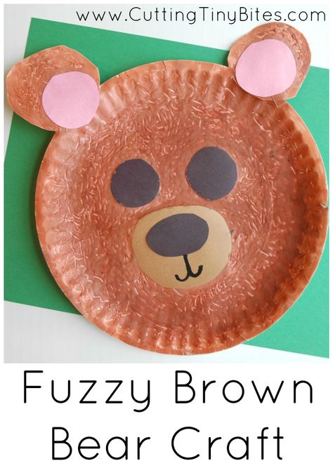 Fuzzy Brown Bear Craft.  Fun art project for toddlers, preschoolers, or kindergarteners, using textured paint. Teddy Bear Crafts Preschool, Bear Crafts For Toddlers, Bear Craft Ideas, Brown Bear Craft, Bear Crafts For Kids, Number Rhymes, Teddy Bear Craft, Pirate Week, Valentines Classroom