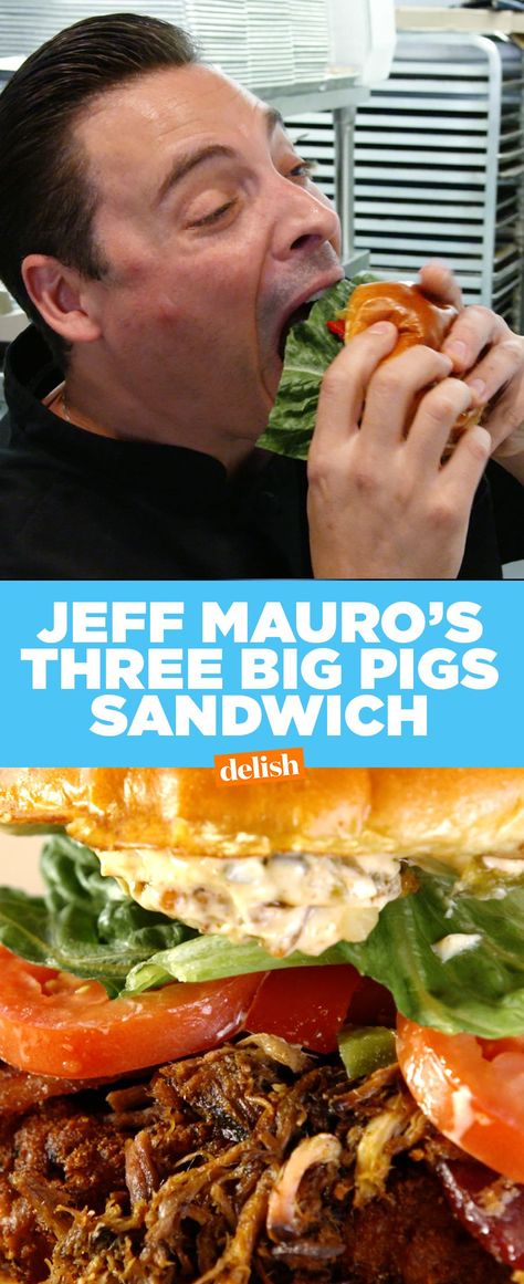 Sandwich Video, Ultimate Sandwich, Pork Tenderloin Sandwich, Food Fast Food, Jeff Mauro, Marinated Pork Tenderloins, Ground Sirloin, Pantry Ingredients, Food Fast